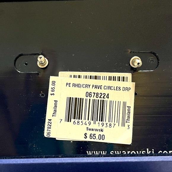 SWAROVSKI Crystal Circular Drop, Pierced Earrings - Picture 4 of 8